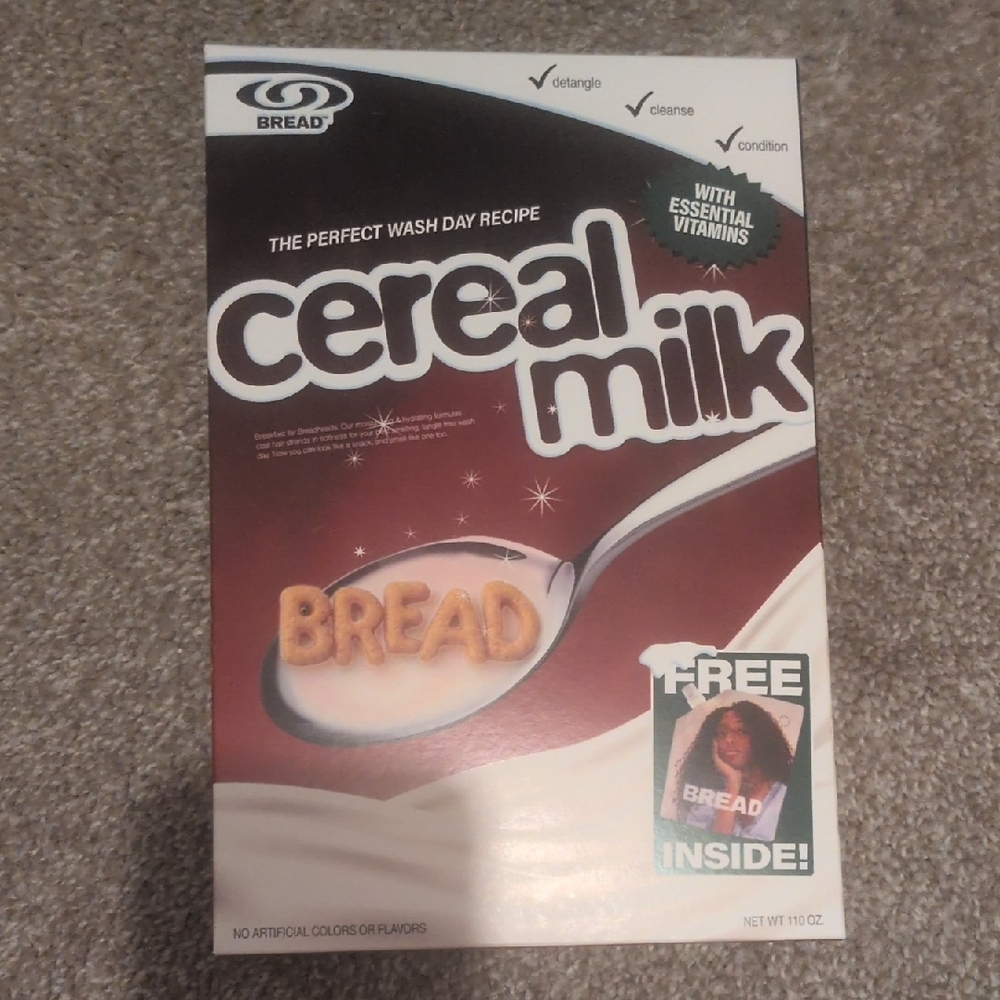 Bread Hair Cereal Milk Box with Spoon Design